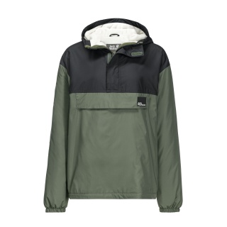Jack Wolfskin Kurtka zimowa Windbreaker Spirit Ins Smock (wiatrproof, wodoodporny, ocieplany) zielony Dzieci (164-176)